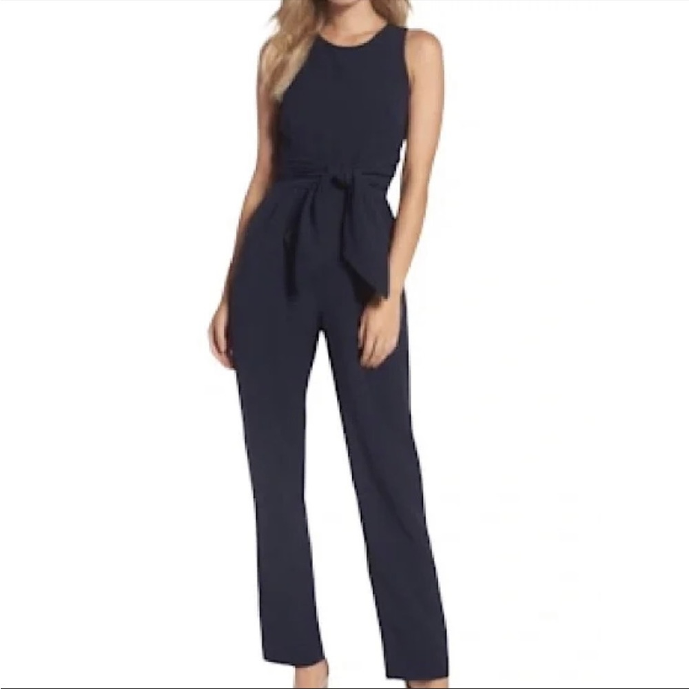 LIKE NEW Eliza J Navy Jumpsuit